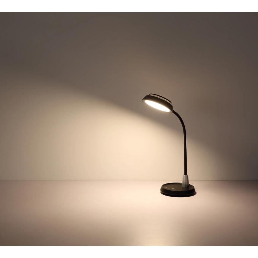 Globo - stmievateľná dotyková stolná LED lampa, 12 W, 230 V, 3000/4000/6500 K, čierna