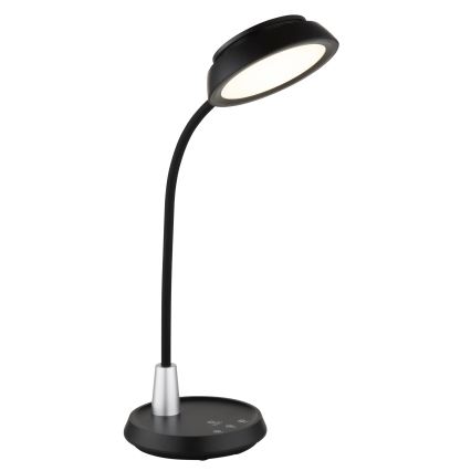 Globo - stmievateľná dotyková stolná LED lampa, 12 W, 230 V, 3000/4000/6500 K, čierna