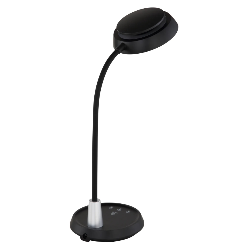 Globo - stmievateľná dotyková stolná LED lampa, 12 W, 230 V, 3000/4000/6500 K, čierna