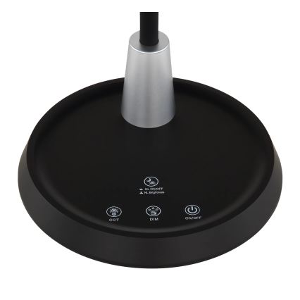 Globo - stmievateľná dotyková stolná LED lampa, 12 W, 230 V, 3000/4000/6500 K, čierna