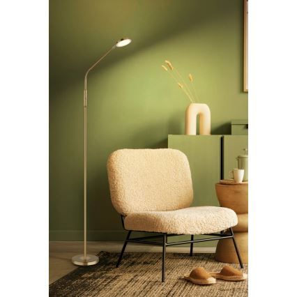 Globo - LED stmievateľná dotyková stojacia lampa LED/6,5W/230V 2700/3350/4000K mosadz