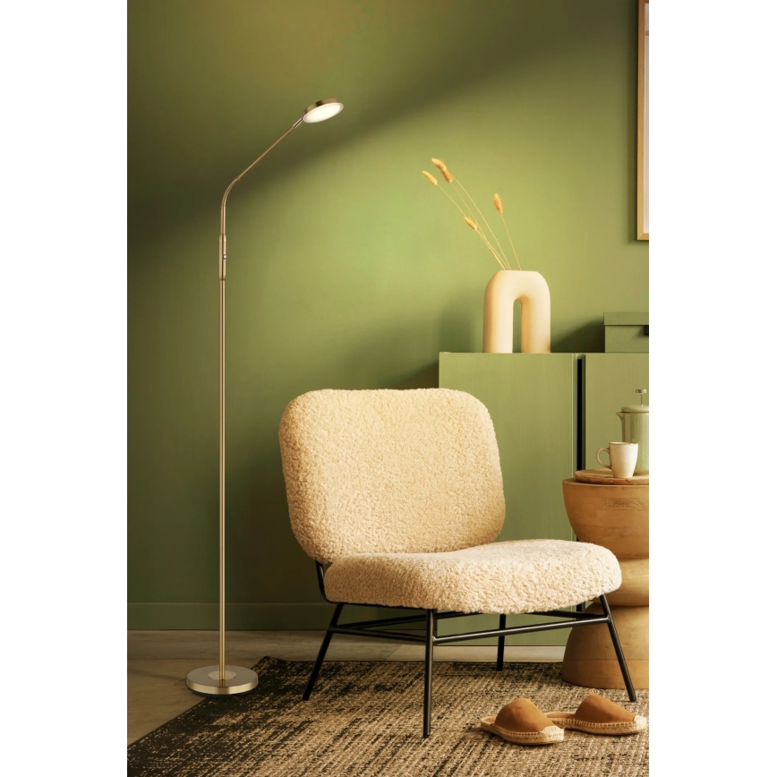 Globo - LED stmievateľná dotyková stojacia lampa LED/6,5W/230V 2700/3350/4000K mosadz