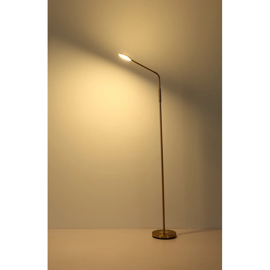 Globo - LED stmievateľná dotyková stojacia lampa LED/6,5W/230V 2700/3350/4000K mosadz