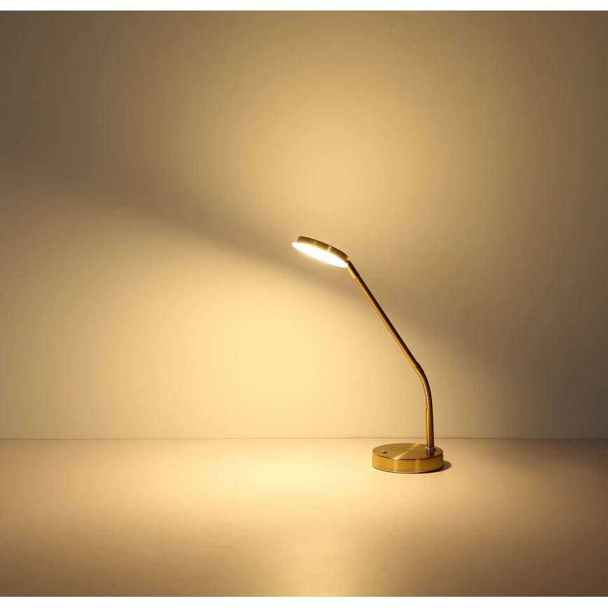 Globo - LED stmievateľná dotyková stolná lampa LED/6,5W/230V 2700/3350/4000K mosadz