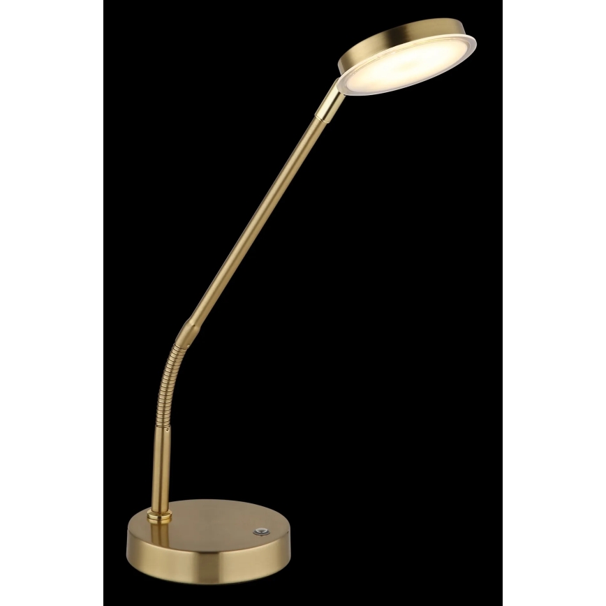 Globo - LED stmievateľná dotyková stolná lampa LED/6,5W/230V 2700/3350/4000K mosadz