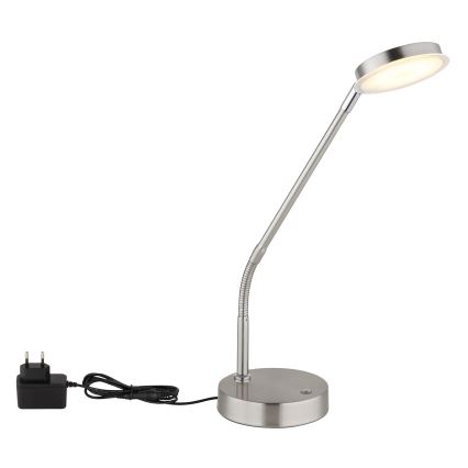 Globo - LED stmievateľná dotyková stolová lampa LED/6,5W/230V 2700/3350/4000K matný chróm