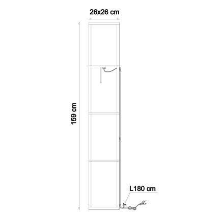 Globo - Stojacia lampa 1xE27/60W/230V čierna