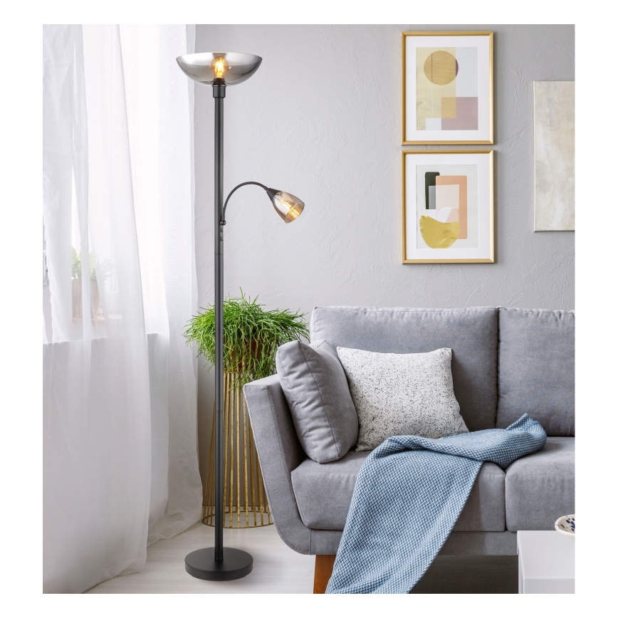 Globo - Stojacia lampa 1xE27/60W/230V + 1xE14/40W