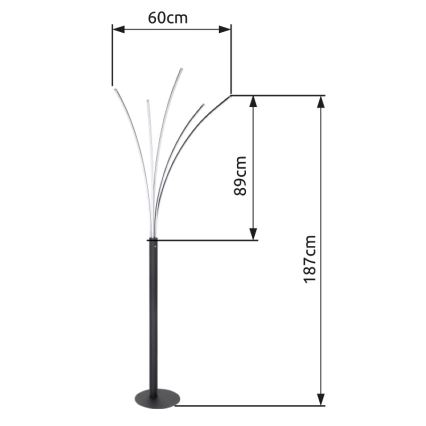 Globo - LED Stmievateľná dotyková stojacia lampa LED/36W/230V lesklý chróm