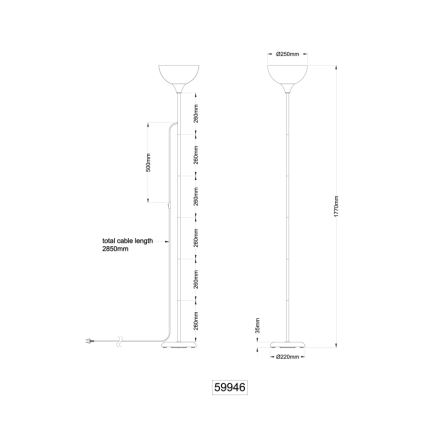 Globo - Stojacia lampa 1xE27/60W/230V
