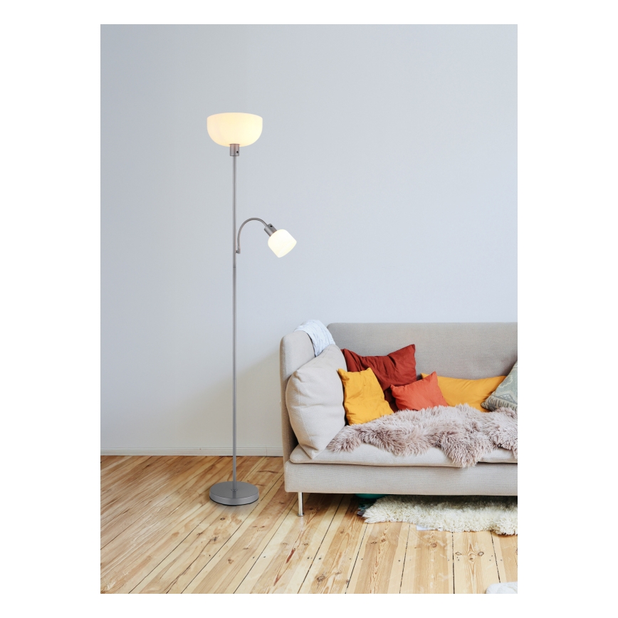 Globo - Stojacia lampa 1xE27/40W/230V + 1xE14/25W