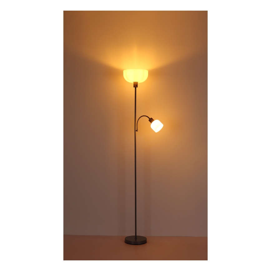 Globo - Stojacia lampa 1xE27/40W/230V + 1xE14/25W