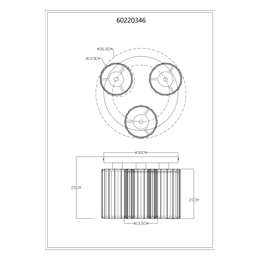 Globo - Stropné svietidlo 3xE27/60W/230V pr. 35 cm