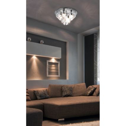 Globo - Stropné svietidlo 5xE14/40W/230V pr. 46 cm lesklý chróm