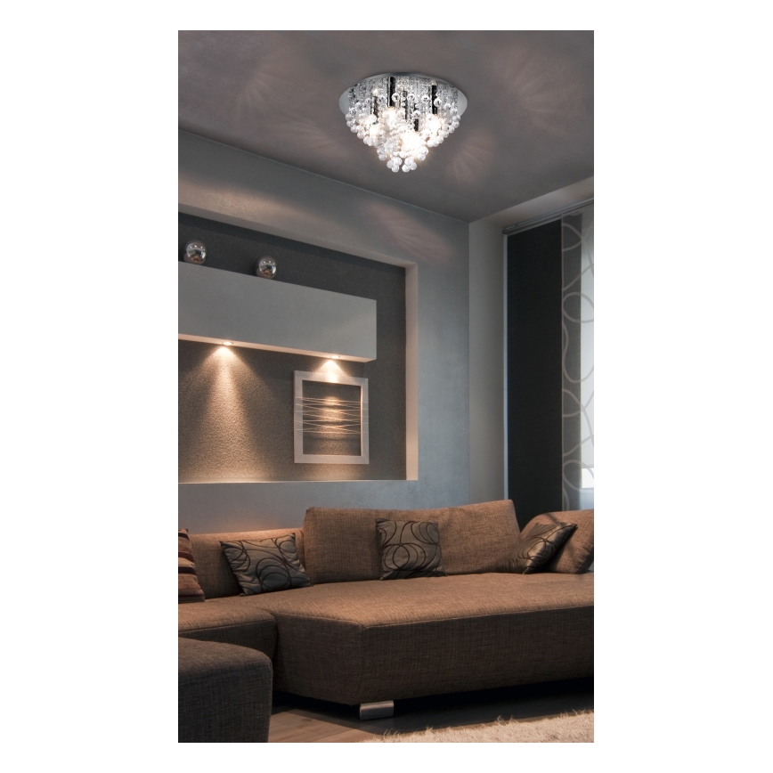 Globo - Stropné svietidlo 5xE14/40W/230V pr. 46 cm lesklý chróm