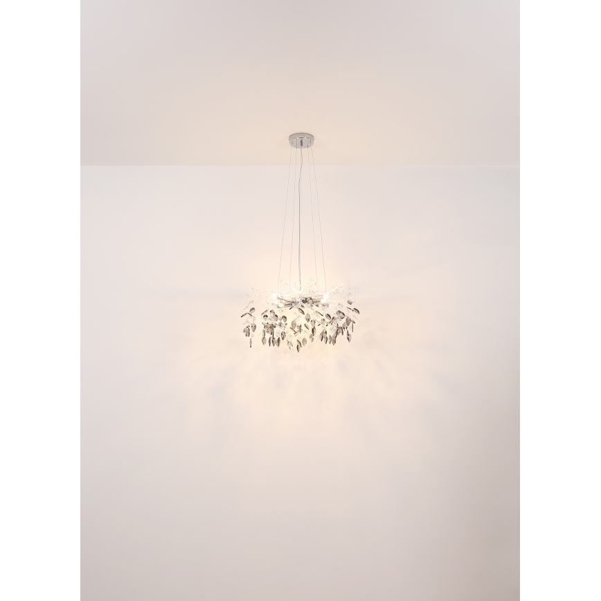 Globo - Luster na lanku 8xG9/8W/230V pr. 61 cm lesklý chróm