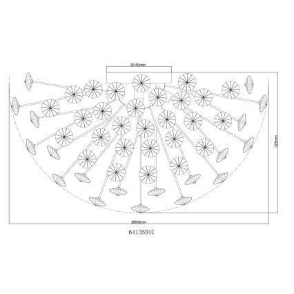Globo - LED Stropné svietidlo 6xG9/3,5W/230V pr. 60 cm lesklý chróm