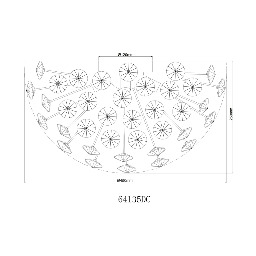 Globo - LED Stropné svietidlo 4xG9/3,5W/230V pr. 45 cm lesklý chróm
