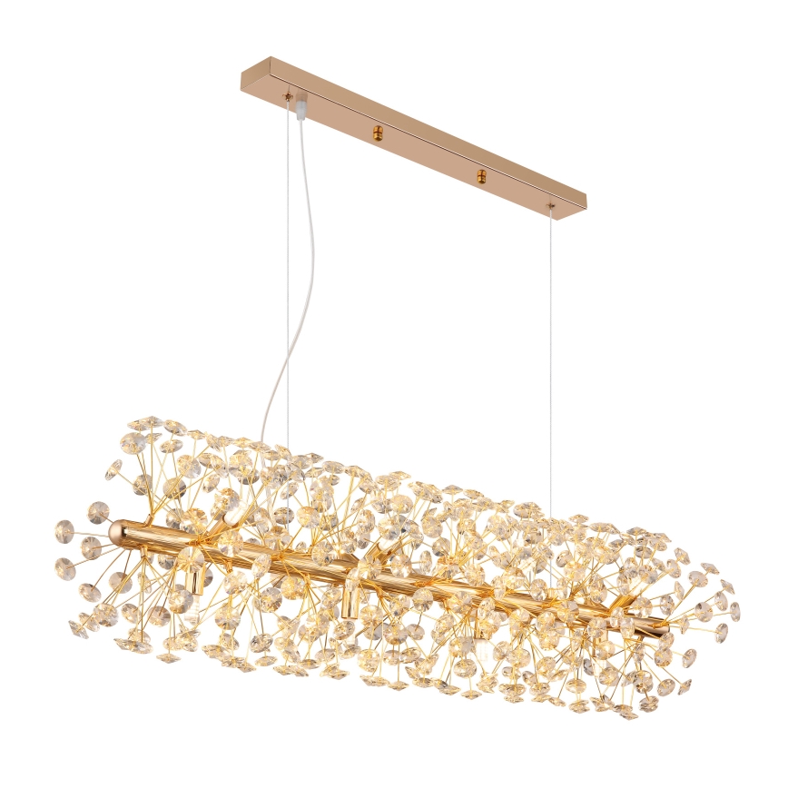 Globo - LED luster na lanku 12xG9/3,5W/230V zlatý