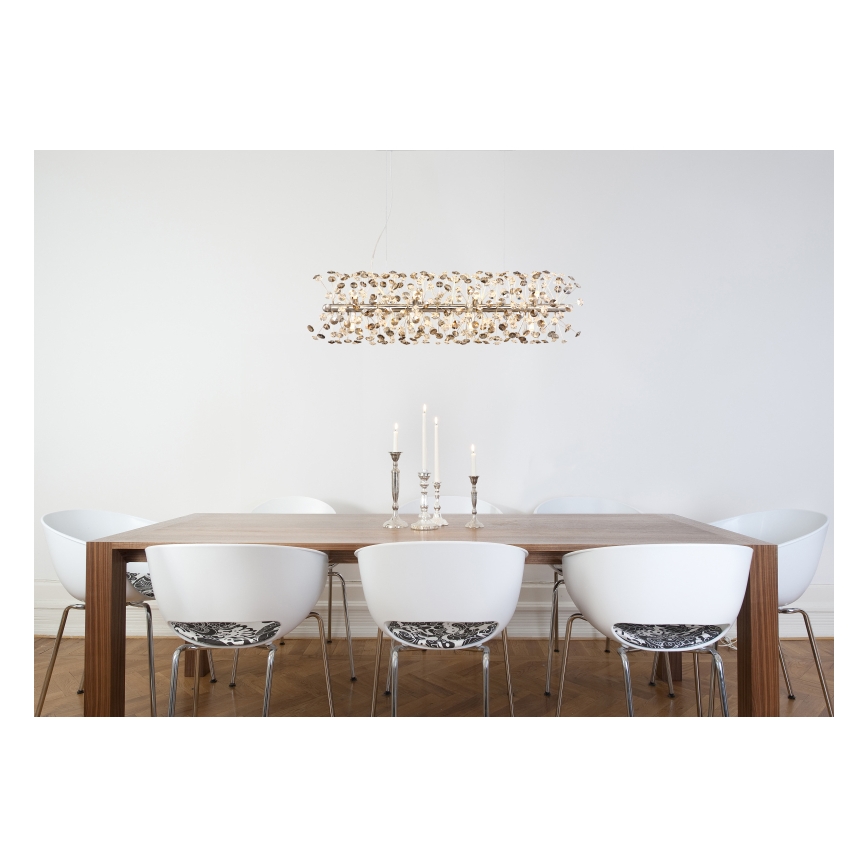 Globo - LED luster na lankách 12xG9/3,5W/230V lesklý chróm