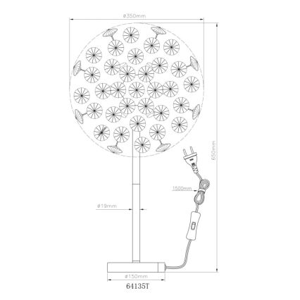 Globo - LED Stolná lampa 8xG9/3,5W/230V zlatá