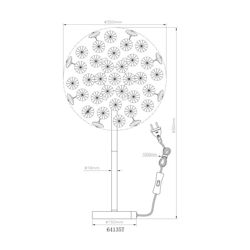Globo - LED Stolná lampa 8xG9/3,5W/230V zlatá