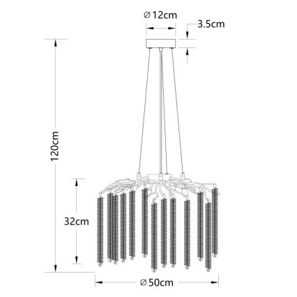 Globo - LED luster na lanku 6xG9/8W/230V