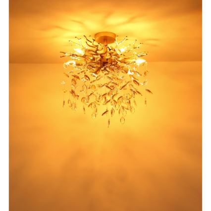 Globo - Luster na tyči 6xE14/40W/230V zlatý