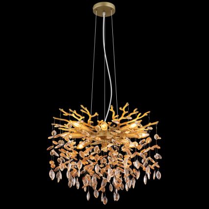 Globo - Luster na lanku 8xE14/40W/230V zlatý