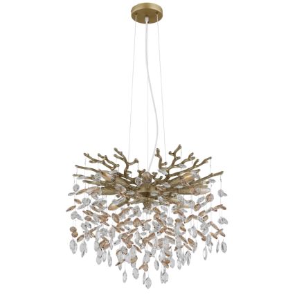 Globo - Luster na lanku 8xE14/40W/230V zlatý