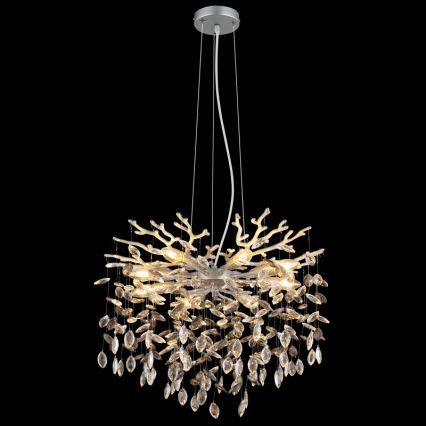 Globo - Luster na lane 8xE14/40W/230V strieborný