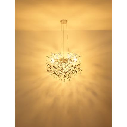 Globo - Luster na lane 8xE14/40W/230V strieborný