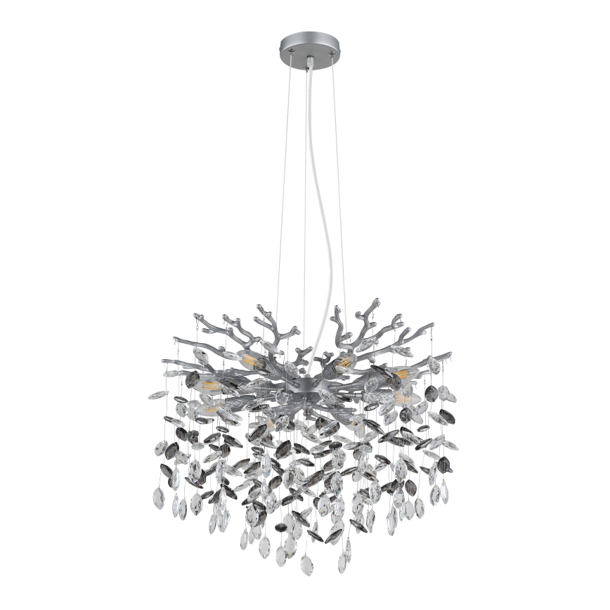 Globo - Luster na lane 8xE14/40W/230V strieborný