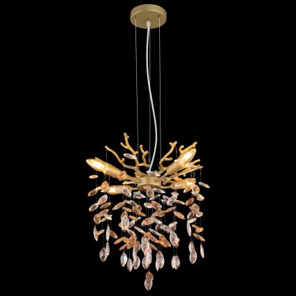 Globo - Luster na lanku 4xE14/40W/230V zlatý