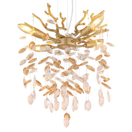 Globo - Luster na lanku 4xE14/40W/230V zlatý