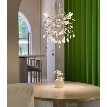 Globo - Luster na lanku 4xE14/40W/230V strieborný