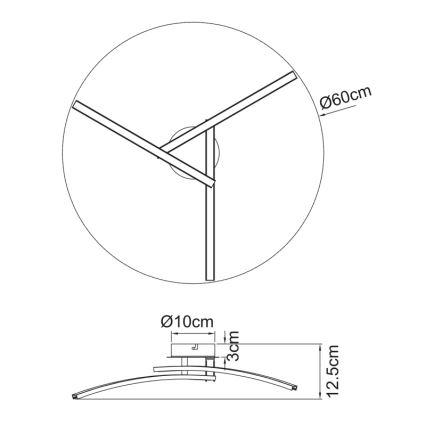 Globo - LED Prisadený luster 3xLED/6W/230V 3000/4000/6000K