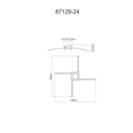 Globo - LED Stropné svietidlo 4xLED/6W/230V 3000/4000/6000K
