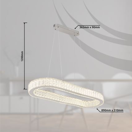 Globo - LED Stmievateľný luster na lanku LED/58W/230V 2700-6000K + diaľkové ovládanie