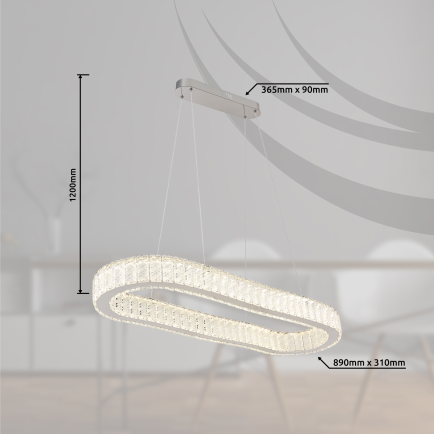 Globo - LED Stmievateľný luster na lanku LED/58W/230V 2700-6000K + diaľkové ovládanie