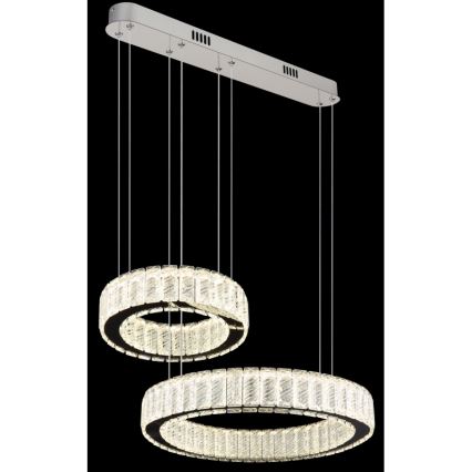 Globo - LED Stmievateľný luster na lanku LED/80W/230V 2700-6000K + diaľkové ovládanie