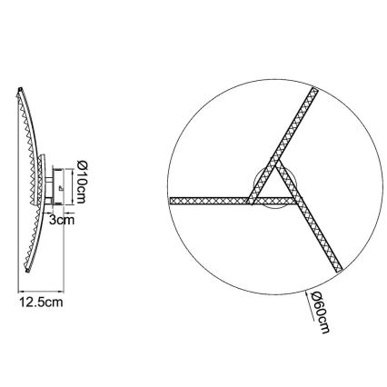 Globo - LED Prisadený luster LED/18W/230V 2700/4000/6000K