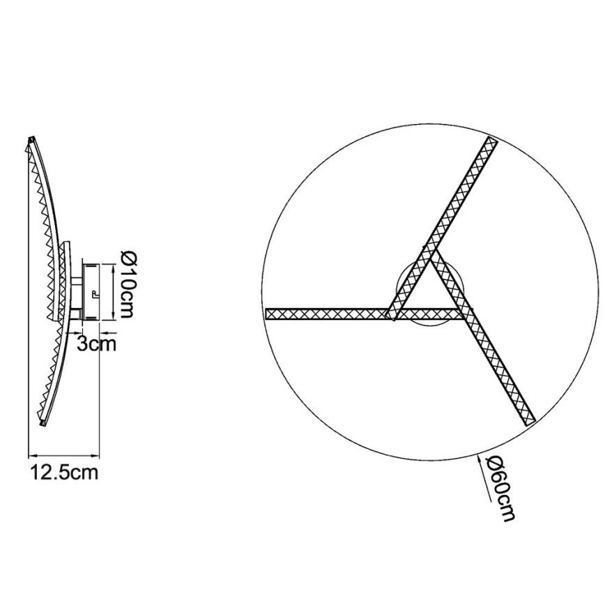 Globo - LED Prisadený luster LED/18W/230V 2700/4000/6000K