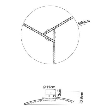 Globo - LED Kúpeľňový prisadený luster 3xLED/6W/230V IP44