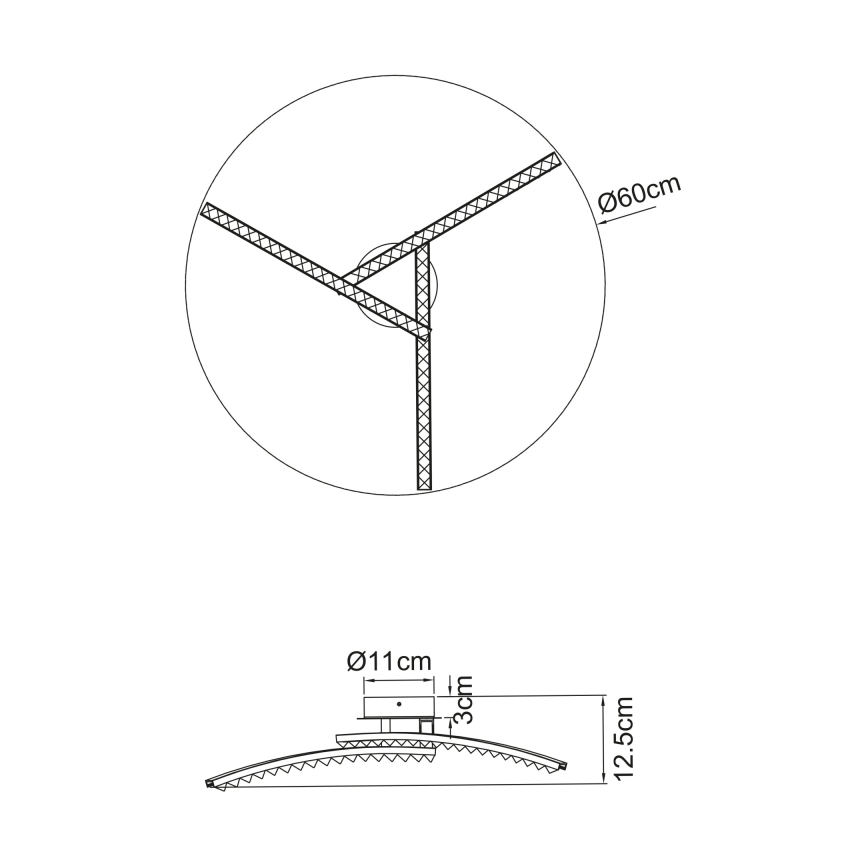 Globo - LED Kúpeľňový prisadený luster 3xLED/6W/230V IP44
