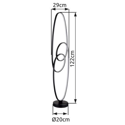 Globo - LED Stojacia lampa LED/39W/230V 2700/4000/6500K