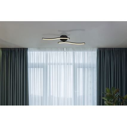 Globo - LED Prisadený luster LED/12W/230V 3000K čierna