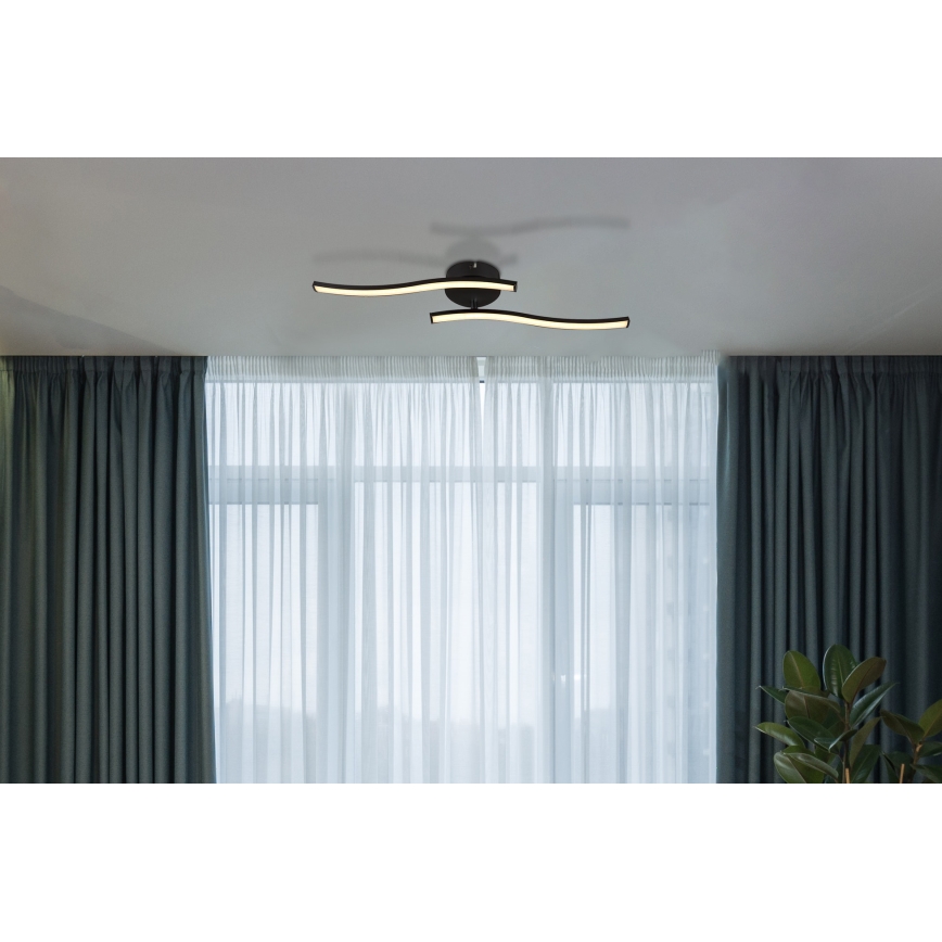 Globo - LED Prisadený luster LED/12W/230V 3000K čierna