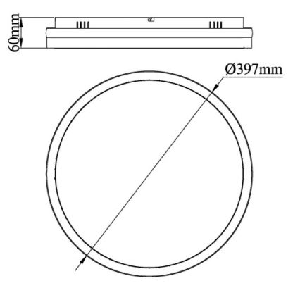 Globo - LED Stropné svietidlo LED/40W/230V 3000/4000/6000K pr. 39,7 cm