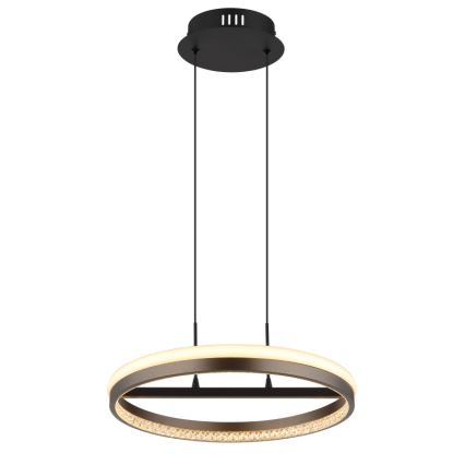 Globo - LED Luster na lanku LED/40W/230V 3000/4000/6000K pr. 39,7 cm hnedá